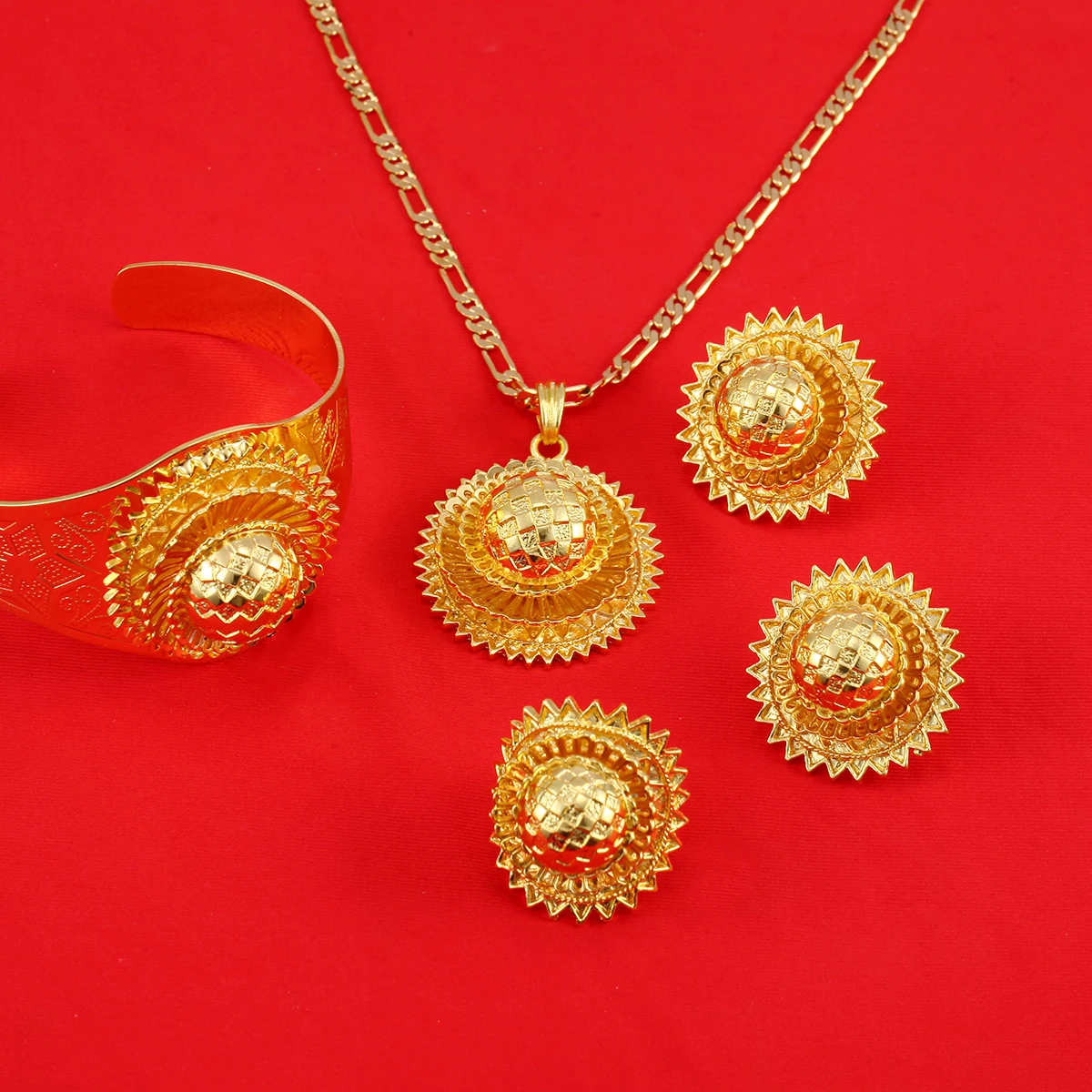 Женский комплект ювелирных изделий в эфиопском стиле|Ювелирные наборы| |