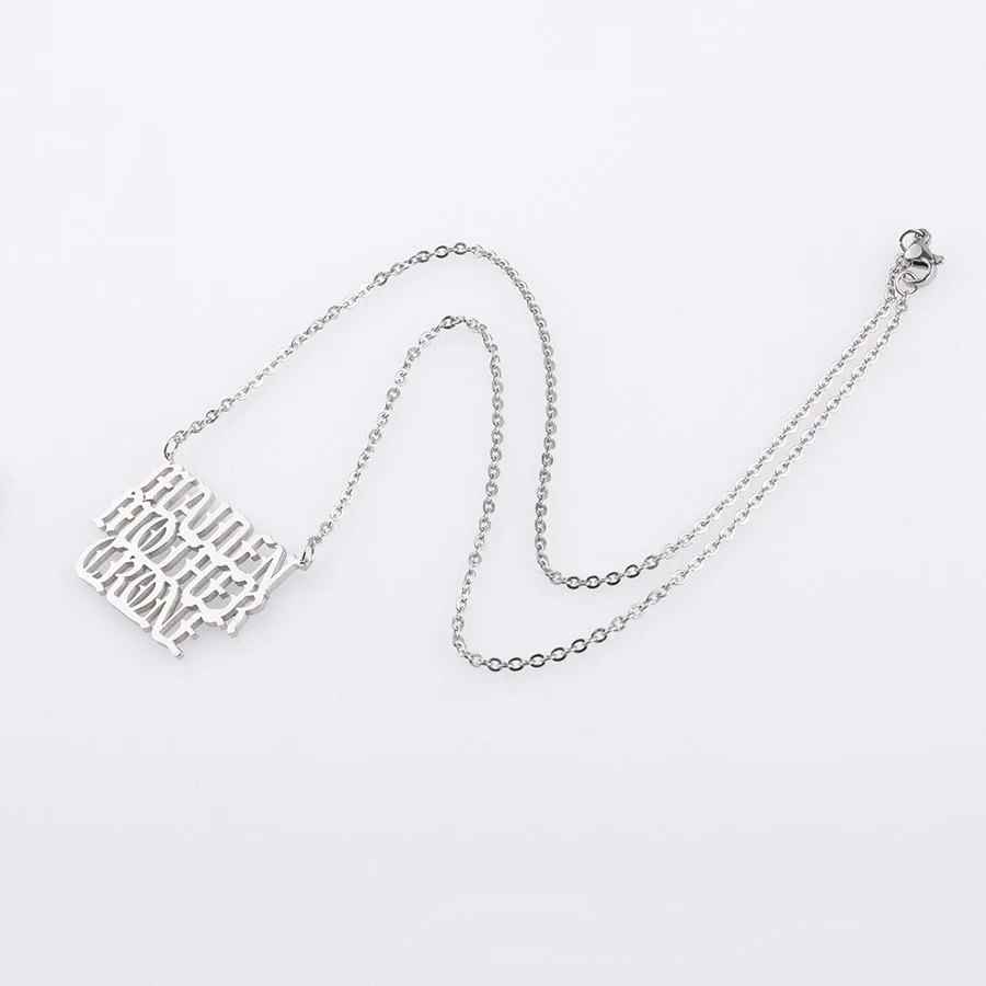 

English Lettered Pendant Necklace European and American Cool Fashion Name Pendant Clavicle Chain Custom Necklace Ornament