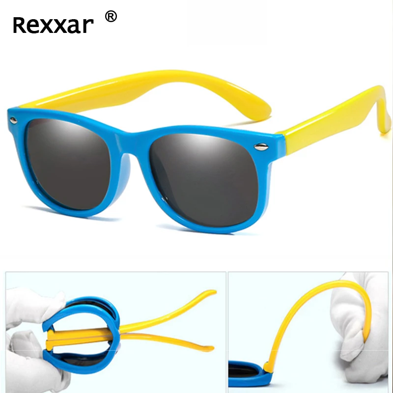

Rexxar Polarized Kids Sunglasses Silicone Flexible Boys Girls Children Polariod Sun Glasses Baby Shades Eyewear UV400 Oculos