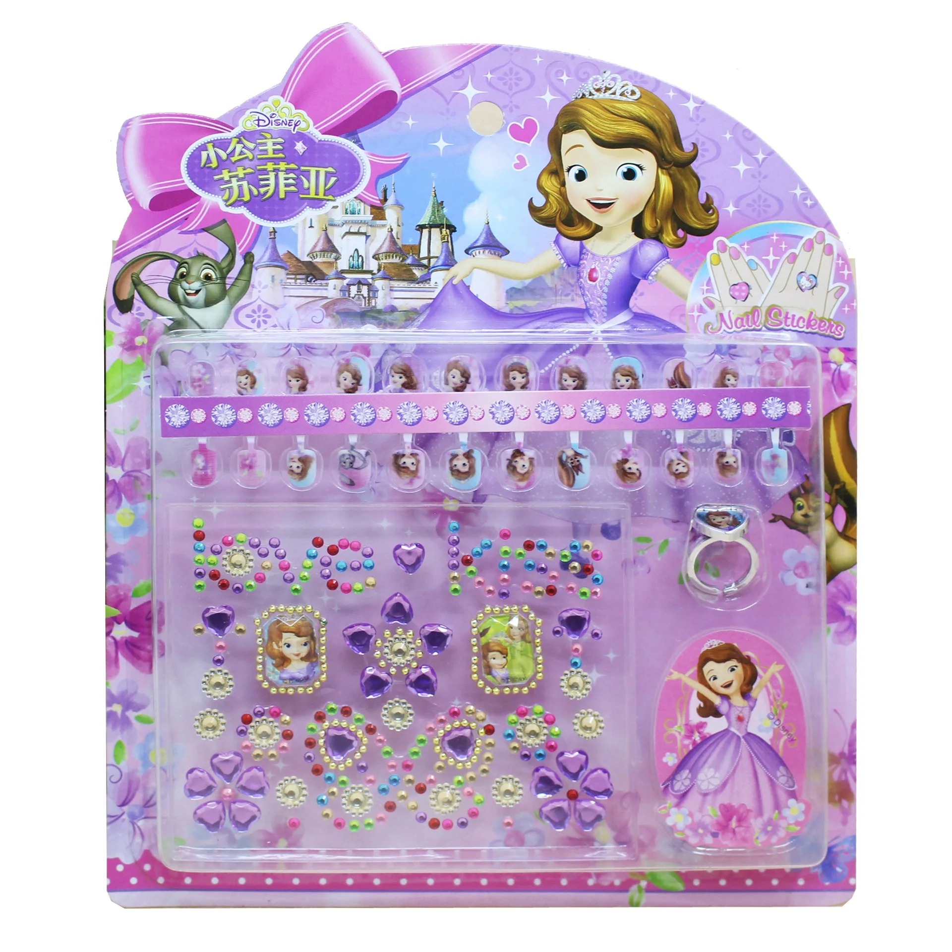 Оптовая продажа Детский комплект наклеек для ногтей Disney защита окружающей среды