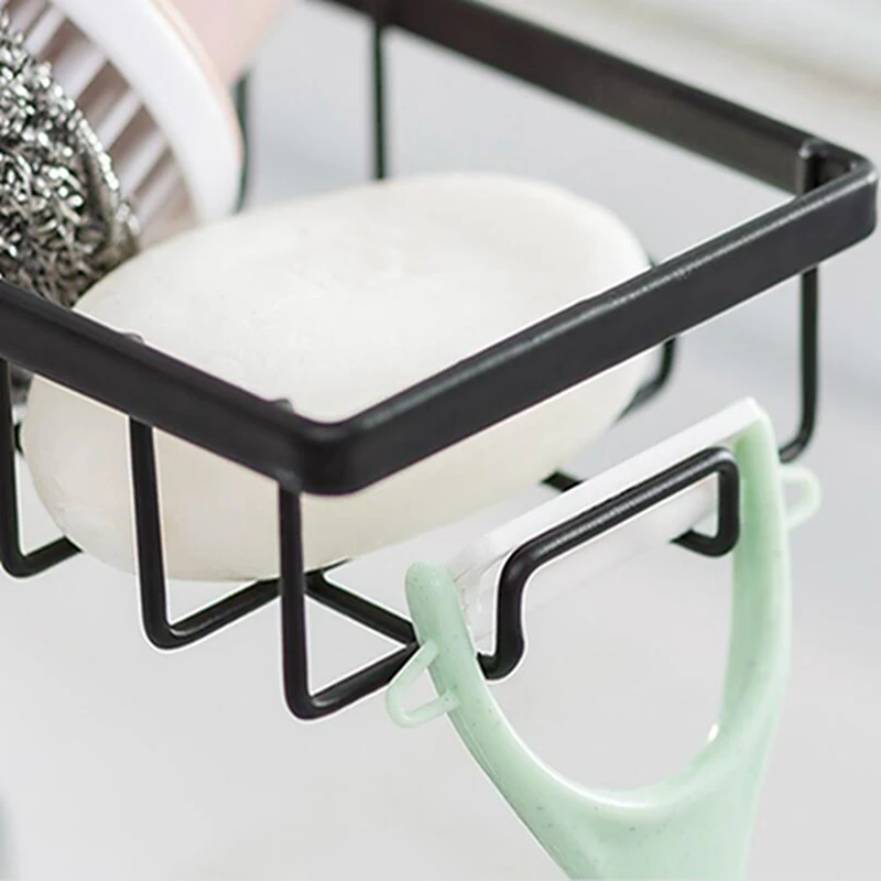 Черный железный художественный смеситель стеллаж для хранения кухонная