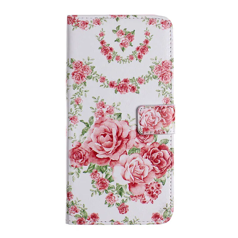 Pink Rose Для iphone 7 5S, роскошный флип-кошелек, кожаный чехол для Xiaomi mi 8 6X A2 Y1 Lite, чехол для телефона для Red mi 6A 6 Note 4X5 Pro 6 - Цвет: Pink Rose