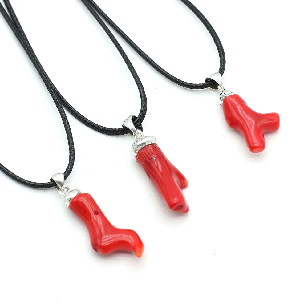 

1Pcs Exquisite Women's Necklace Easy To Wear High-Quality Red Coral Pendant Necklace for Unisex Charms Jewelry Gifts