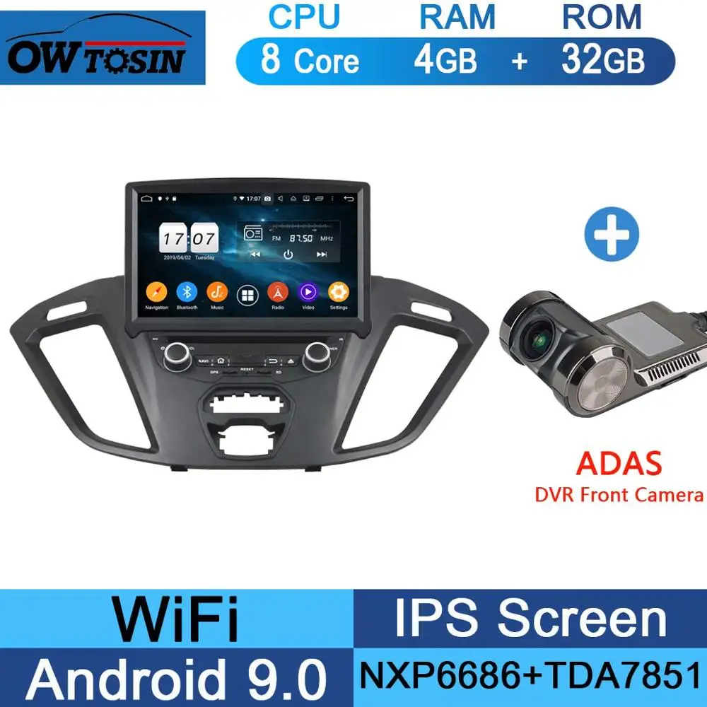 32G Adas Camera " ips 1920*1080 8 ядерный 4G+ 64G Android 9,0 автомобильный dvd-плеер для Ford Transit Custom 2013 DSP радио gps - Цвет: 32G Adas Camera