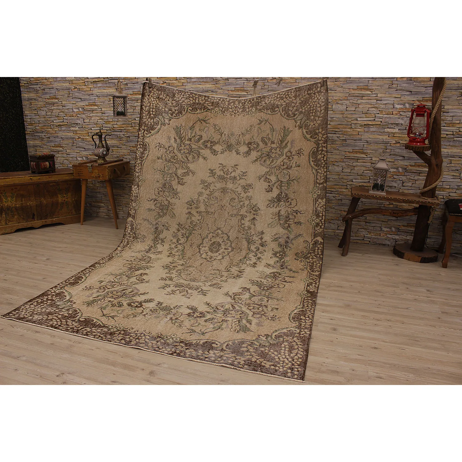 

Unique Real handmade Wool Rug, Unique Area Rug Livingroom Bedroom Kitchen Rug, 2422