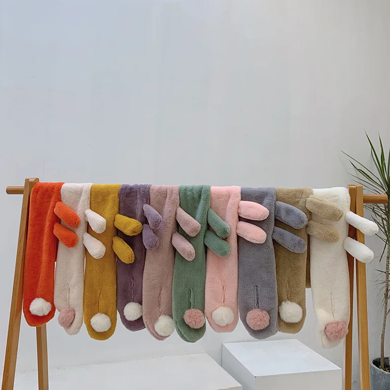 Mcmo/Высококачественный новый детский зимний шарф имитация кроличьей шерсти