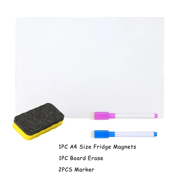 blank board 400*300 мм календарь на магните маркеры для доски записывать Сообщение Белая доска напоминание блокнот план листовой холодильник магниты - Цвет: blank board