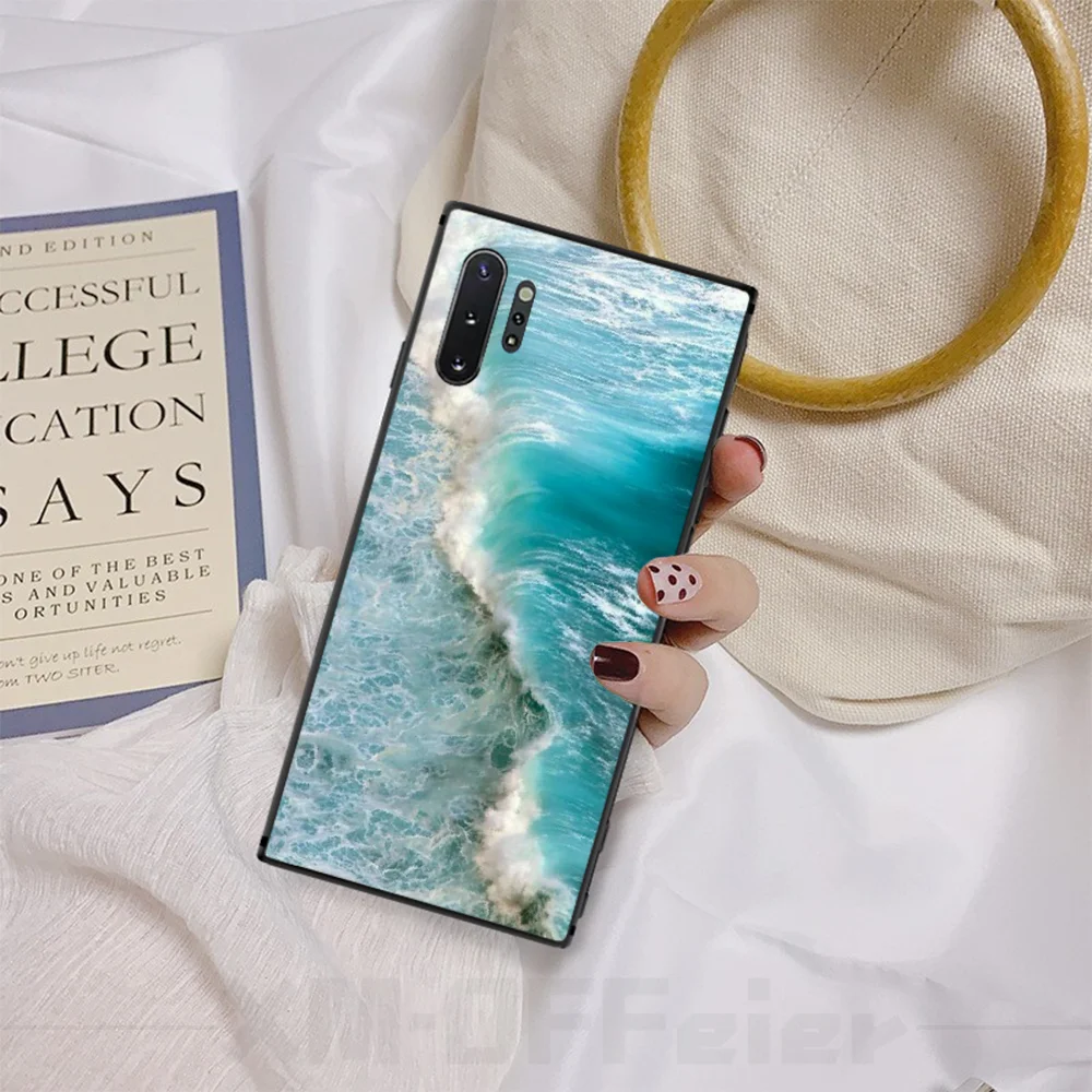 BaweiTE Sun Beach Sea Water Ocean Waves черный мягкий чехол для телефона из ТПУ Samsung A50 S10 Plus S10E Note9