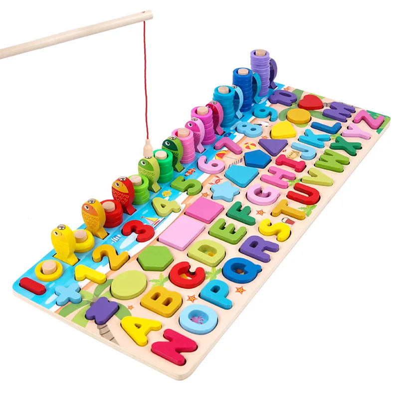 

Fishing Liuhe One-to-Number Board Number Shape Matching Cognitive Board Math Teaching Aids Montessori Early Learning Intellectua