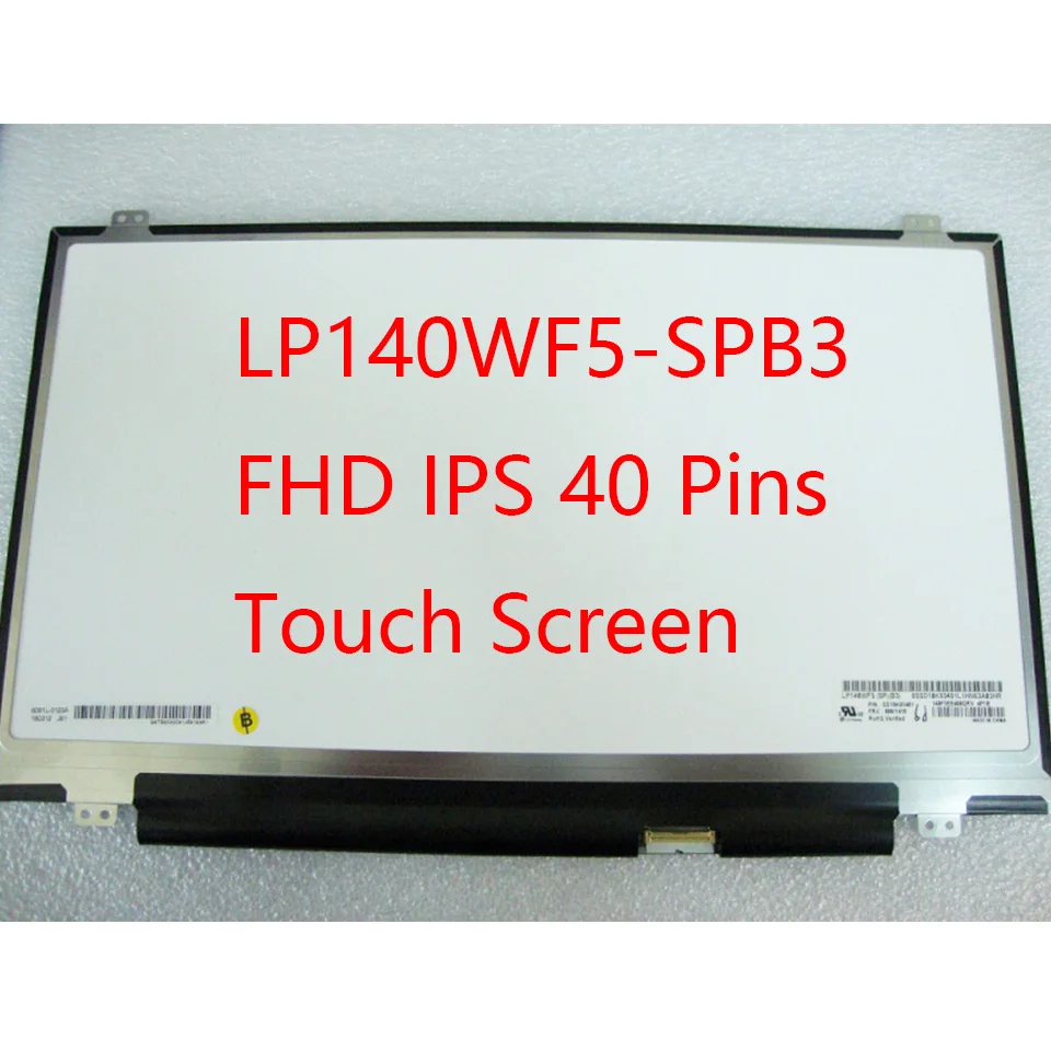 LP140WF5 SPB3 для Lenovo T460S FRU: 00NY415 P/N SD10K93451 светодиодный сенсорный ЖК экран + стекло 14 0
