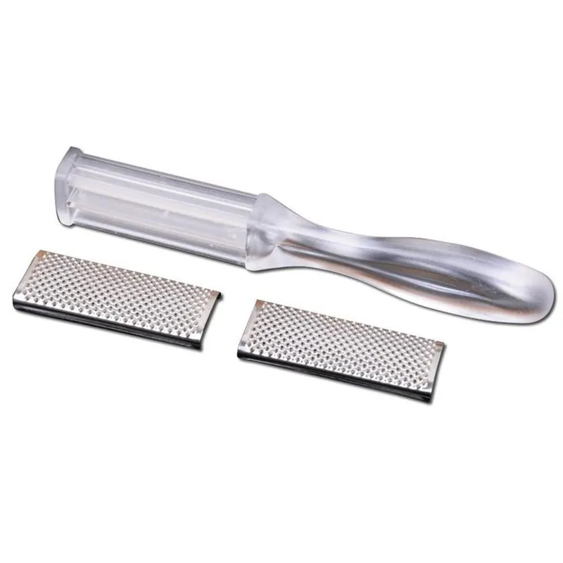 

1pc Hard Dead Skin Remove Plastic + Steel Transparent Grater Foot Tool Rasp Scrubber Pedicure File Callus L7V2