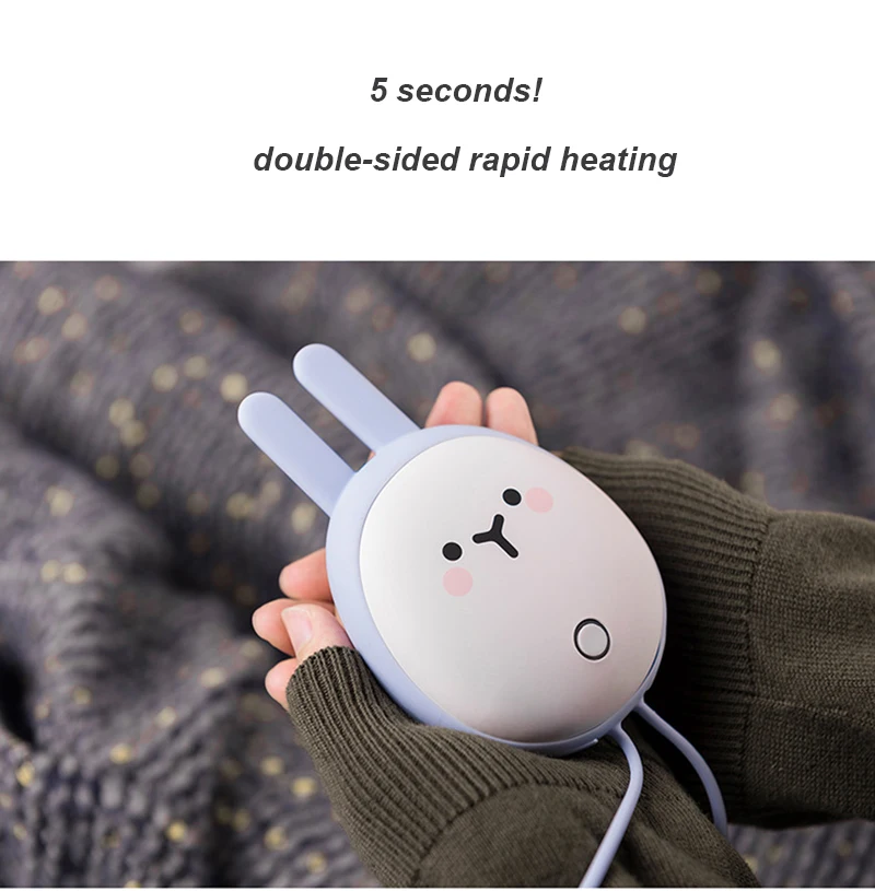 Kbxstart Mini Hand Warmer& Charging Treasure Dual-use Portable Mobile Power USB Charging Creative Explosion-proof Heater