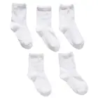 5 пар детских белых носков, однотонные дышащие хлопковые спортивные носки для маленьких мальчиков и девочек, одежда для детей 2-5 лет