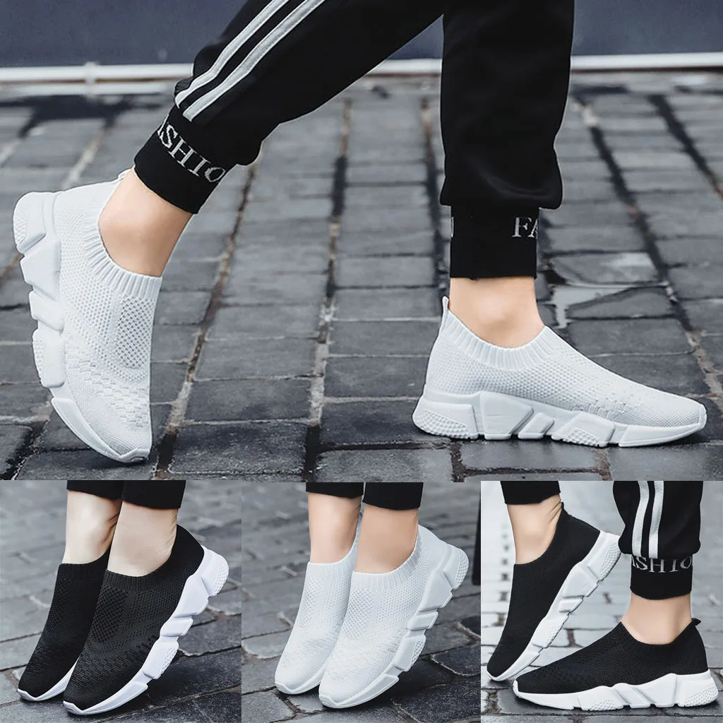 

2019 Women Sneakers Fashion Socks Shoes Casual White Sneakers Summer knitted Vulcanized Shoes Women Trainers Tenis Feminino 2019