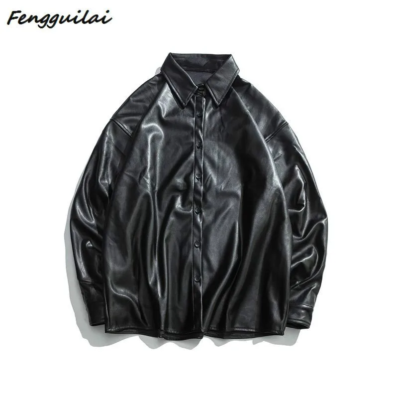 

Новинка зимняя Свободная куртка из искусственной кожи женская классическая черная куртка весна осень Женское базовое пальто искусственна...