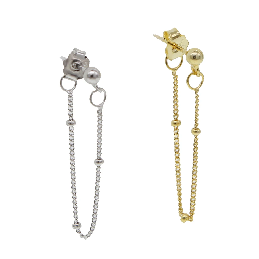 Миниатюрные золотистые серьги гвоздики из стерлингового серебра 100% пробы с