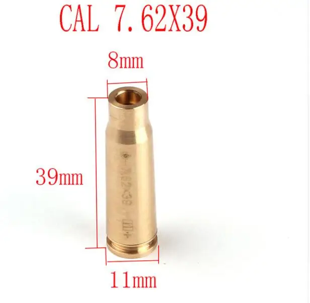 CAL7.62X39 Тактический красный лазерный латунный Boresight CAL Картридж Диаметр Sighter картридж 8 мм 9 мм. 308 6,5X55. 223. 38 7,62X54 охотничий прицел - Цвет: CAL7.62X39