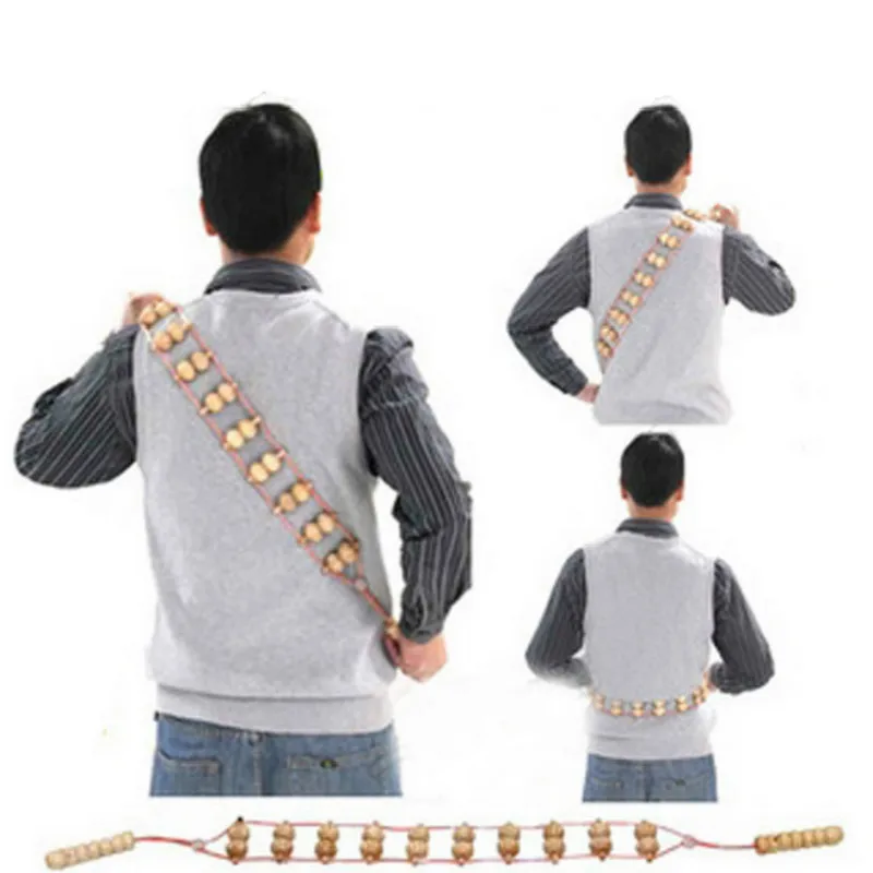 Роликовый массажер для спины с деревянными колесами всего тела шеи ног поясницы