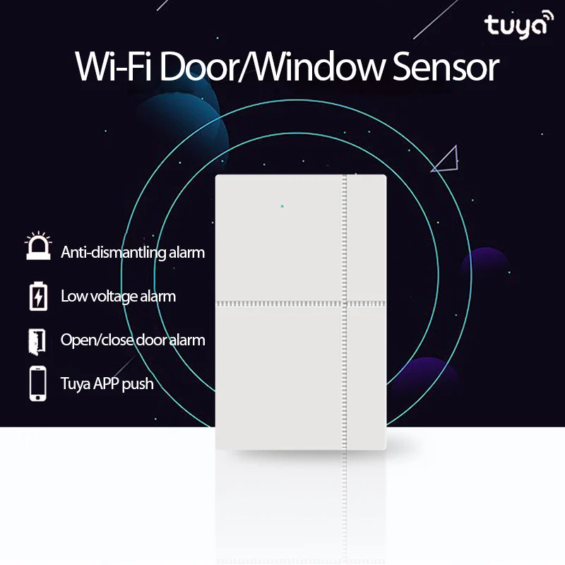 

Tuya Wifi Door Window Sensor Smart Life App Open/Close Detector Security Protection Alarm System Support Alexa Google Smart Home