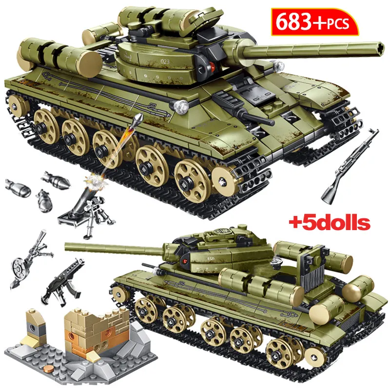 Город Diy Немецкий Тигр Танк Блоки армия грузовик строительные блоки Legoingly WW2