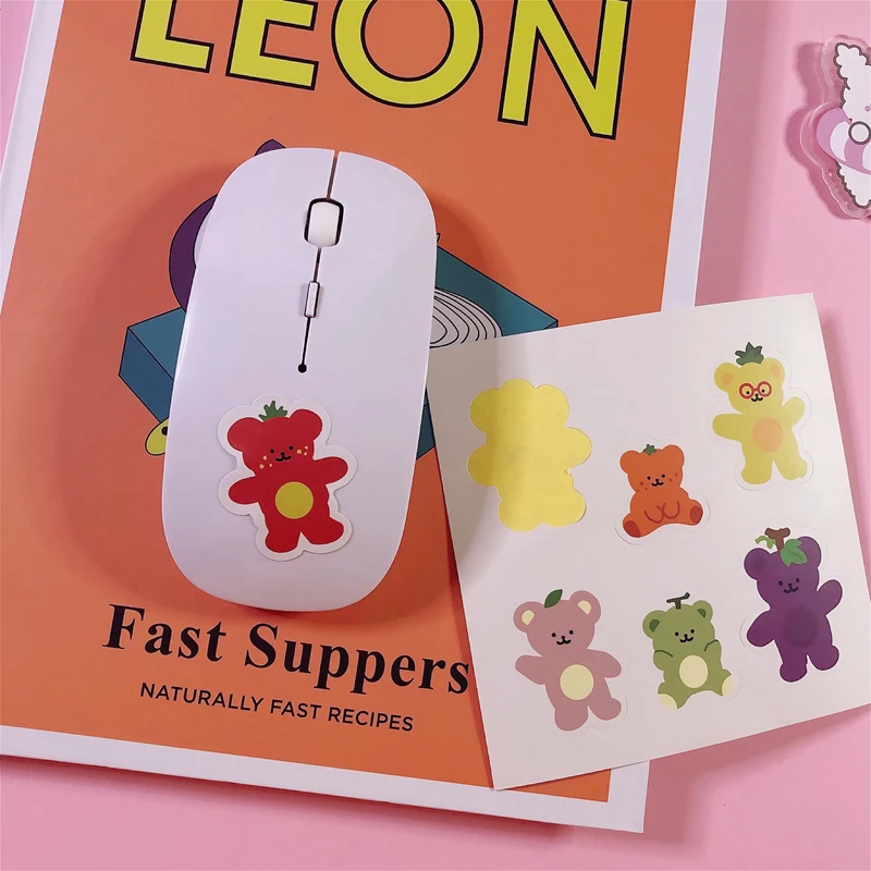 2 листа милые наклейки с радужным медведем для скрапбукинга дневника стикеры