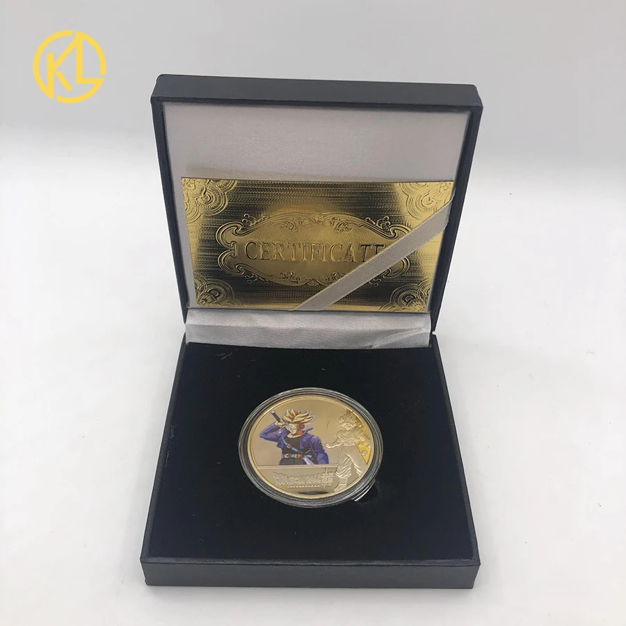 Torankusu with box KL Dragon Cartoon Ball Z seriies позолоченные Коллекционные монеты, японские монеты, набор с сертификатом, Прямая поставка - Цвет: Torankusu with box