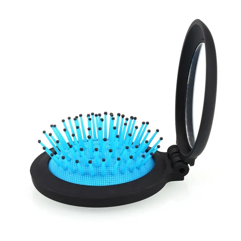 1 шт. портативная Мини Складная расческа подушка безопасности Массажная круглая