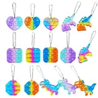 Дешевые мини Пузырьковые сенсорные игрушки-антистресс, брелок, простой мягкий игрушечный товар для взрослых и детей, игрушка-антистресс