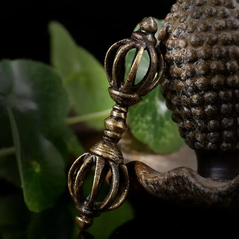 TBC915 Тибет дорье амулет для мужчин Тибетские буддийские ремесла латунь старый