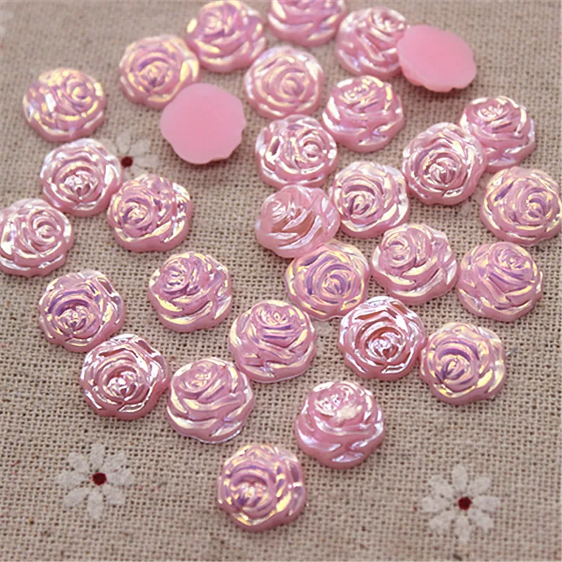 Искусственный жемчуг из АБС пластика 100 шт. 12 мм розовая роза искусственный
