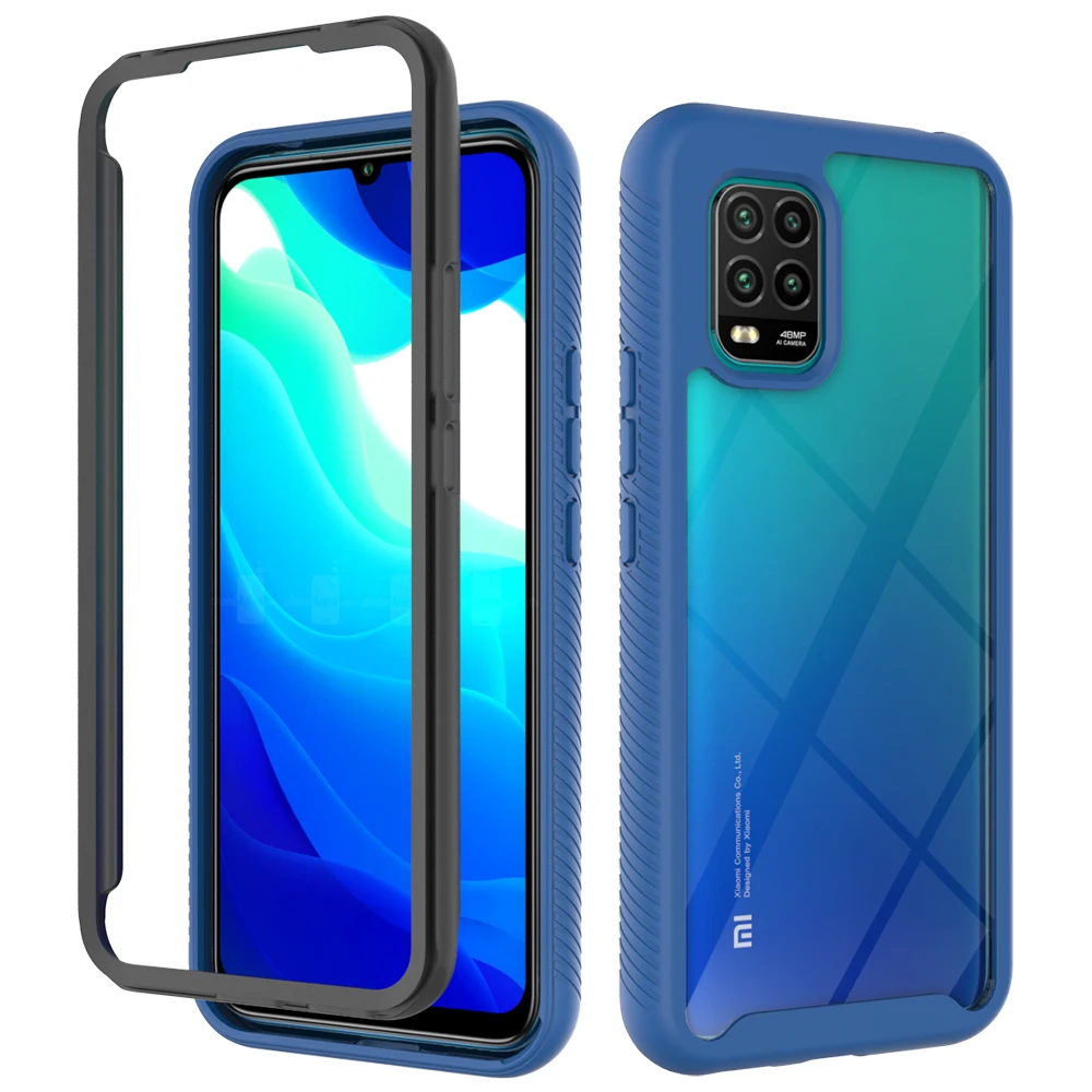 360 heavy armor transparent phone case for xiaomi redmi 9c 9a 9 note 10 lite poco m2 k20 9t 8 pro silicone shockproof back cover free global shipping