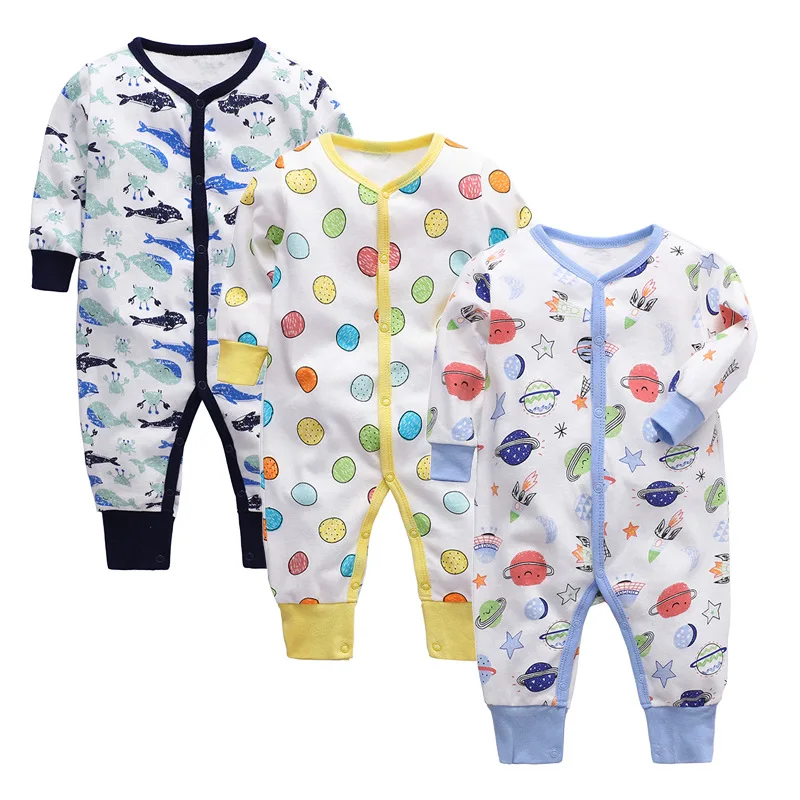 Baby Boy Girl Long Sleeve Sleepsuit Rompers Newborn Clothes Autumn Overalls 2019 Cartoon Pajamas | Детская одежда и обувь