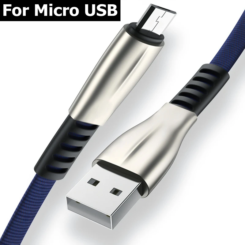 Olaf 3A Micro USB кабель 2 м 3 м быстрое зарядное устройство Micro usb кабель для samsung Xiaomi Android Мобильный кабель для зарядки телефона шнур кабель micro usb микро-USB-кабель - Цвет: Blue