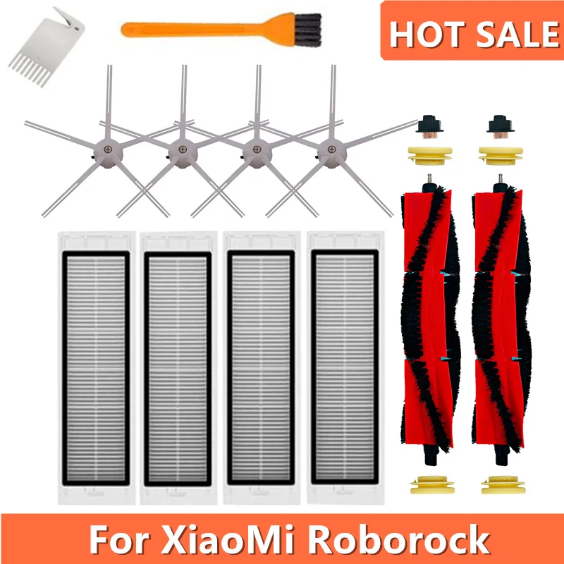 

For XiaoMi Roborock S50 S51 S55 S6 S6 Pure Accessories Vacuum Cleaner Parts Washable HEPA Filter Main Brush Side Brush