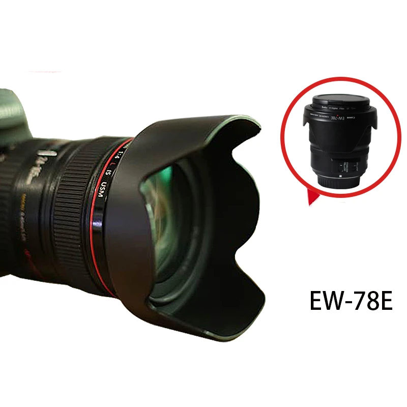 

BIZOE EW-78E Camera Lens Hood Canon 15-85mm Lens EOS 7d 7d2 SLR Camera Accessories 72mm Lotus Sunshade Buckled