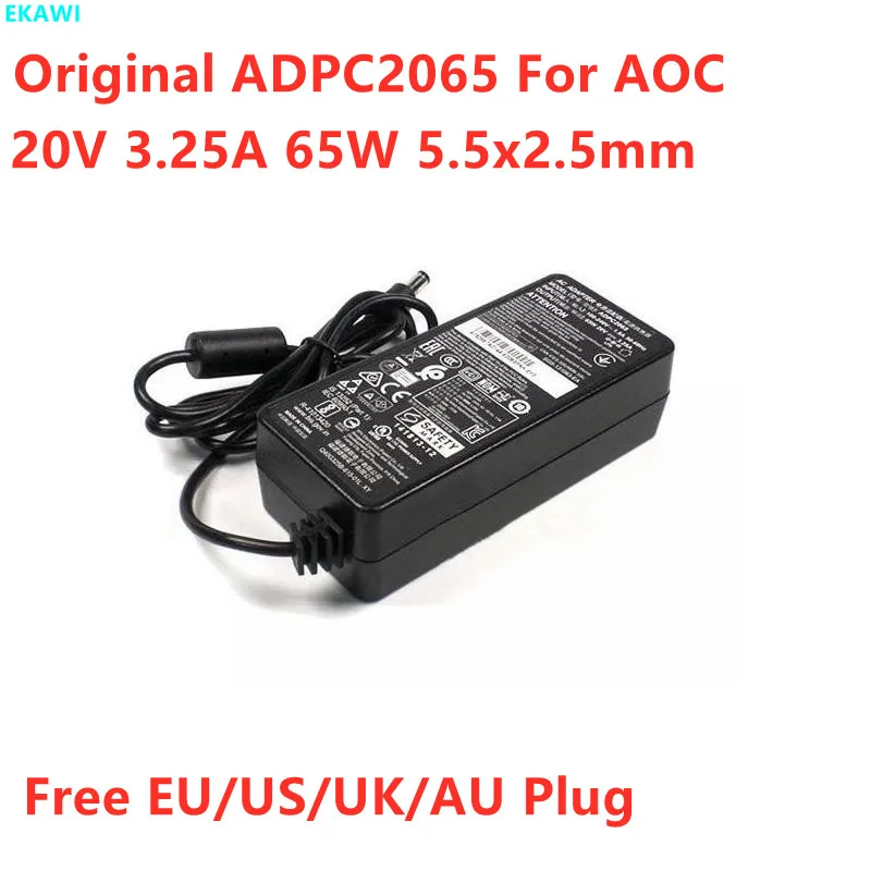 Оригинальное зарядное устройство ADPC2065 65 Вт 20 в 5 а 2 x мм адаптер переменного тока