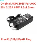 Оригинальное зарядное устройство ADPC2065 65 Вт 20 в 5,5 а 2,5 x мм адаптер переменного тока для Philips AOC AG322FCX 280LM00004 315LM00019 U2879VF источник питания