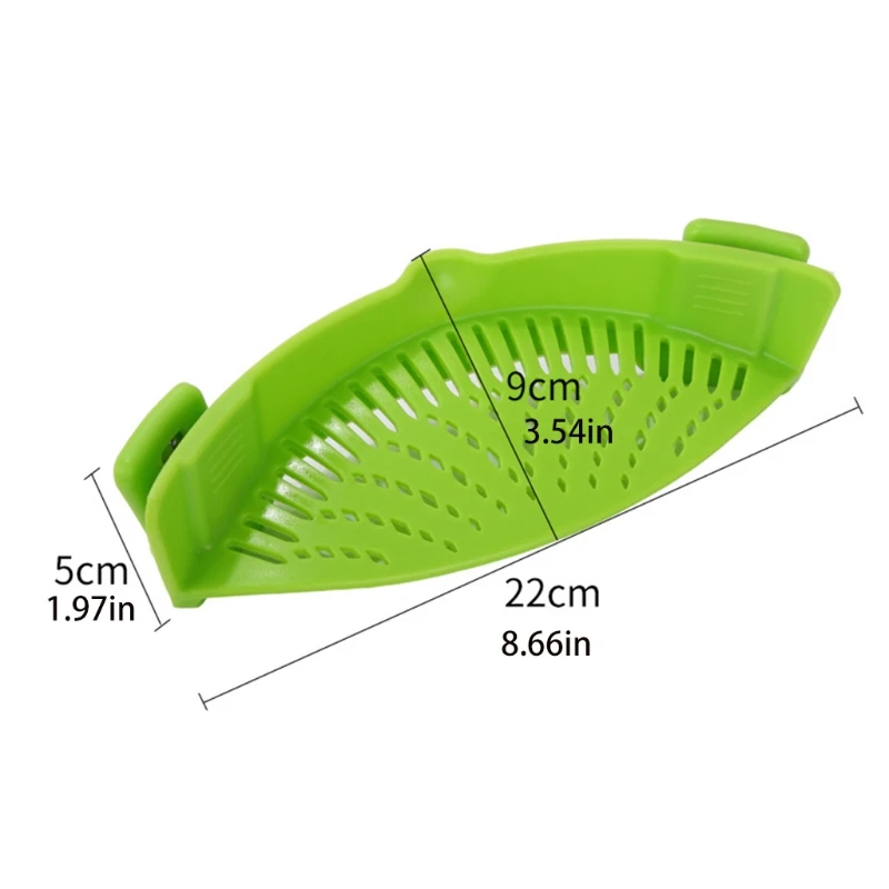 

Kitchen Silicone Strainer Adjustable Clip On Strainer That Fits Most Pots Bowls And Free Heat Resistant Clip On Colande