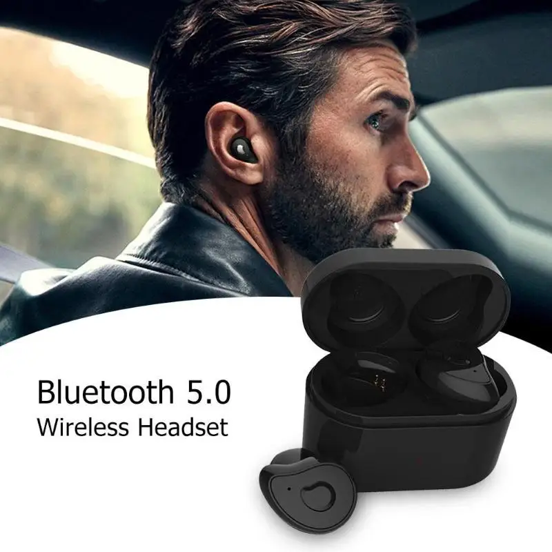 Миниатюрные Bluetooth наушники TWS 5 0 портативные Беспроводные спортивные 6D Hifi