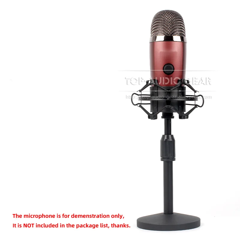 For Blue Yeti Nano USB Recording Microphone Stand + Suspension Spider Shock Mount Shockproof Condenser Mic Clip Tabletop Holder |