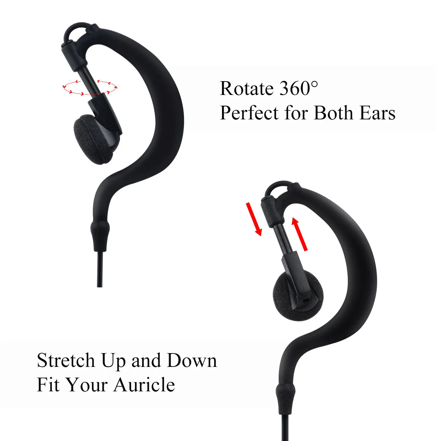 Наушник для раций гарнитура безопасности акустической трубки наушников