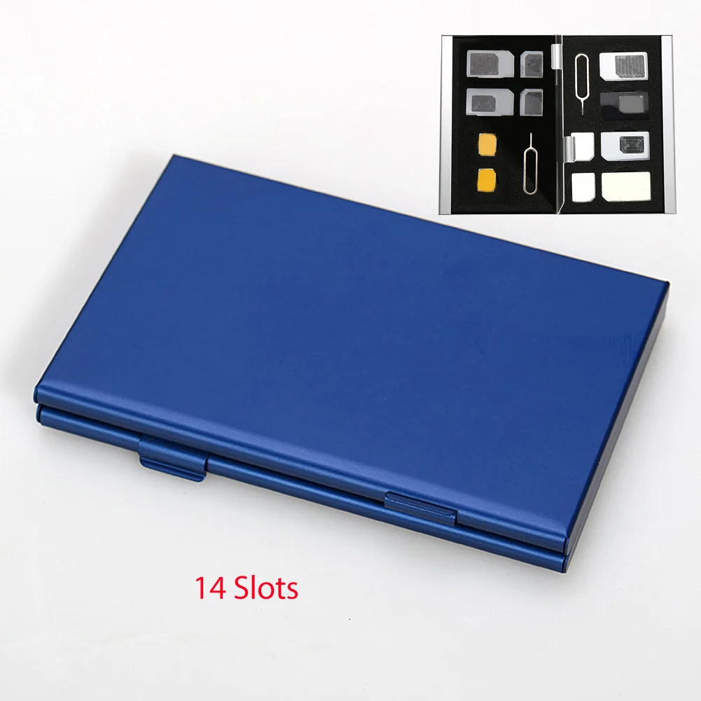 

Phone Card Storage Case Accessories Memory Card Box Protector Practical Micro Sim Needle Aluminium Alloy For IphoneXR Xs Max