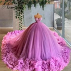 Милое пышное платье для выпускного вечера 2021 Дубайский дизайн бальное платье для свадеб Abendkleider Тюль многоярусная вечерняя одежда для вечеривечерние