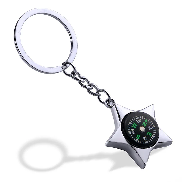 

Personalized Simple Creative Helmsman Ship Rudder Metal Compass Keychain Can Be Laser Logo