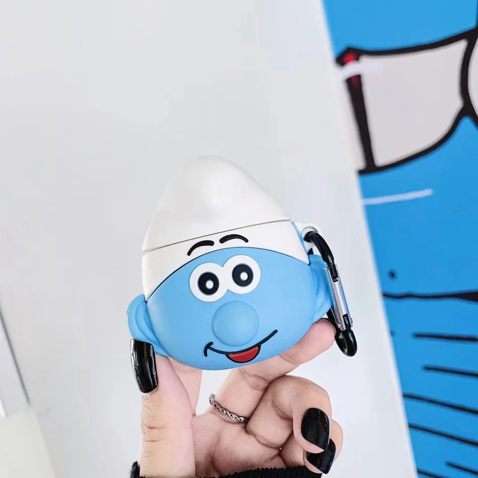 912 3D чехол для наушников для Airpods, чехол, милый силиконовый чехол с изображением собаки утки из мультфильма для Apple Air pods 2, наушники/Earpods, чехол, брелок, кольцо - Цвет: 912