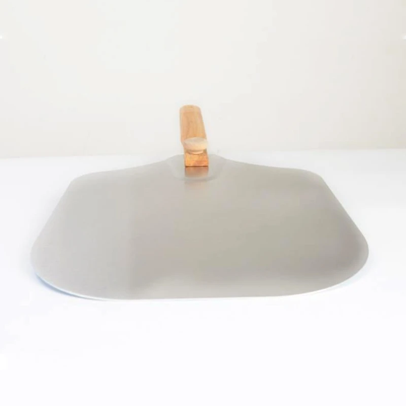 

Aluminum Metal Pizza Peel Spatula Paddle with Wood Handle Baking Bread Platter