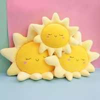 cute soft baby plush pillow sleeping sun cloud shaped cartoon bed car decor nursing yellow pink blue sofa cushion girls gift