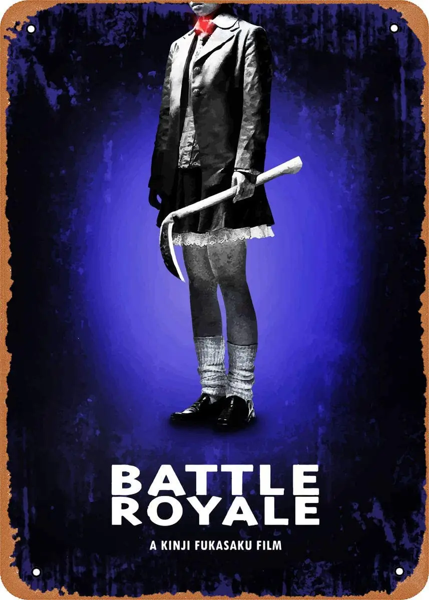 

Oulili винтажный металлический знак Battle Royale минималистичные кинопостеры 8x12 дюймов жестяной знак для дома Бар Паб Гараж Декор подарки