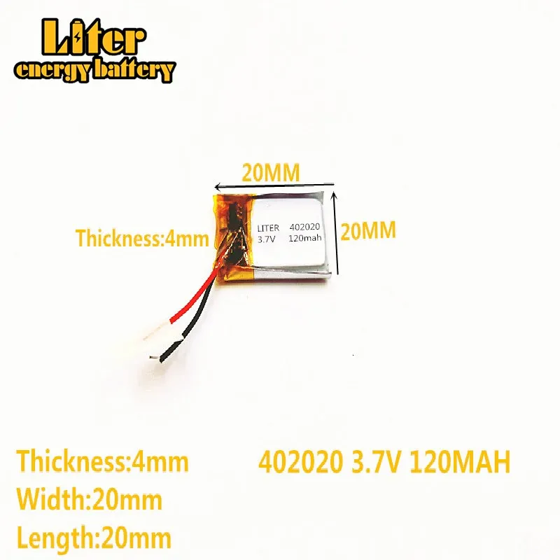 3 7 V 120mAh 402020 382020 литий полимерный ионный аккумулятор для Mp3 MP4 MP5 GPS мобильного
