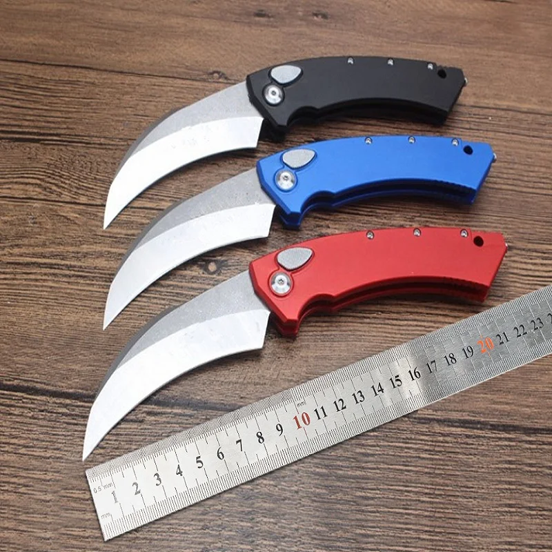 Складной карманный Пружинный Нож 9Cr13 со стальным лезвием CNC поверхность